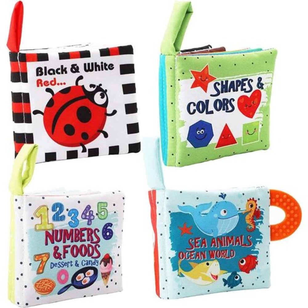 Baby Books 0-6 Months, Baby Toys 6 to 12 months, Cloth Crinkle Books